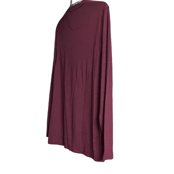 TASSO ELBA ISLAND LONG SLEEVE PULL-OVER TOP/T-SHIRT, WOMENS, M, PLUM, ROUND NECK - Picture 5 of 10